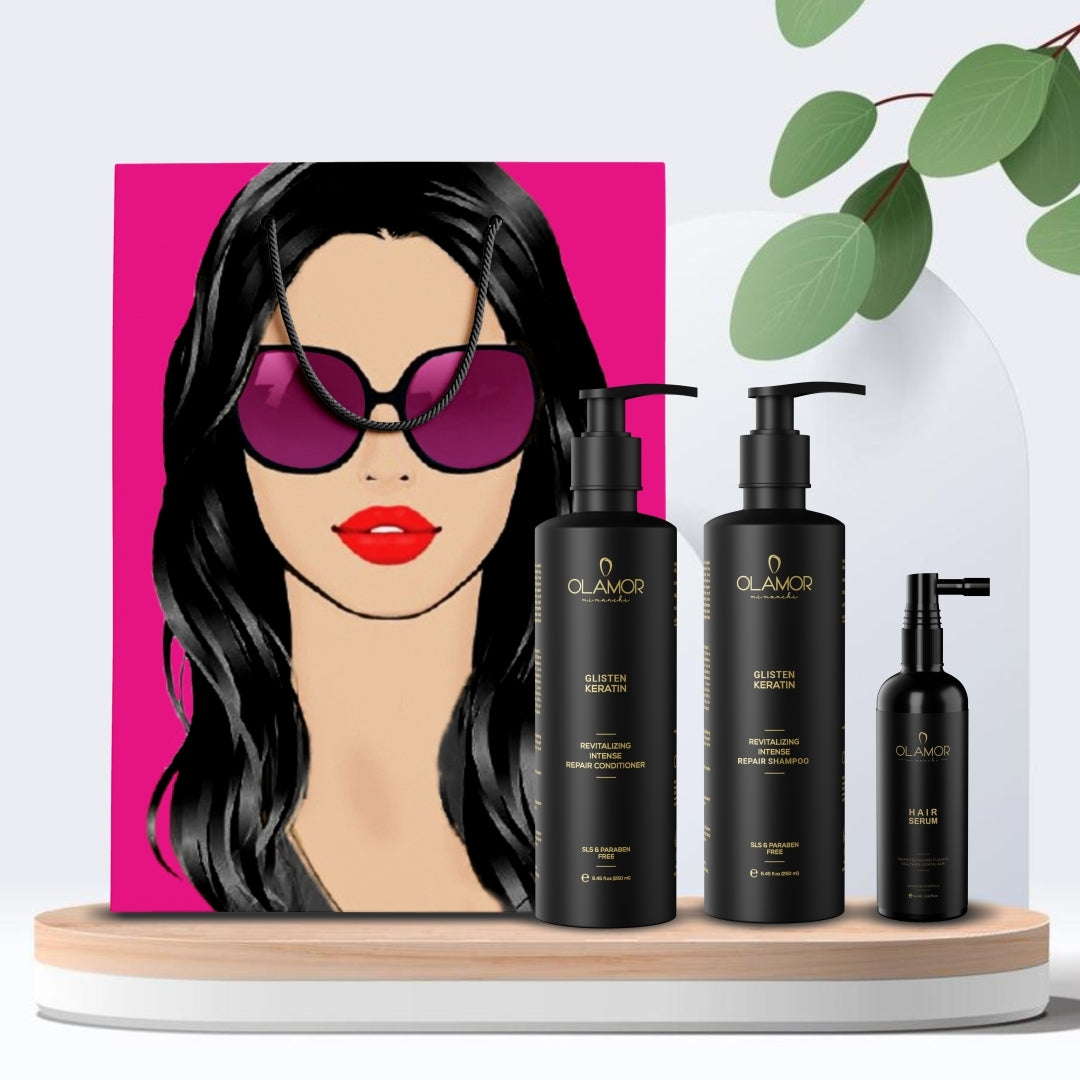 🌟Experience Hair Transformation like Never Before with the Olamor Keratin Magic Gift Collection!💁‍♀️