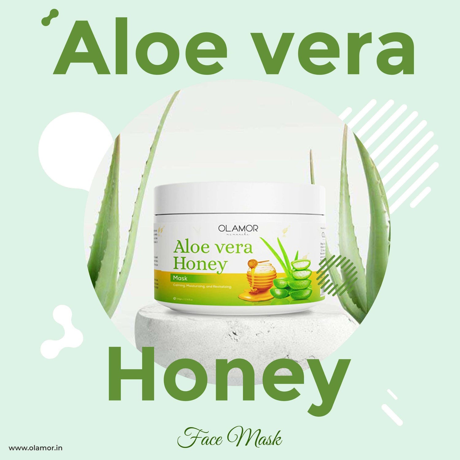 Discover the Magic of Aloe Vera with Olamor Aloe Vera Face Mask Cream 🌿✨ Transform your skincare routine with the soothing power of nature