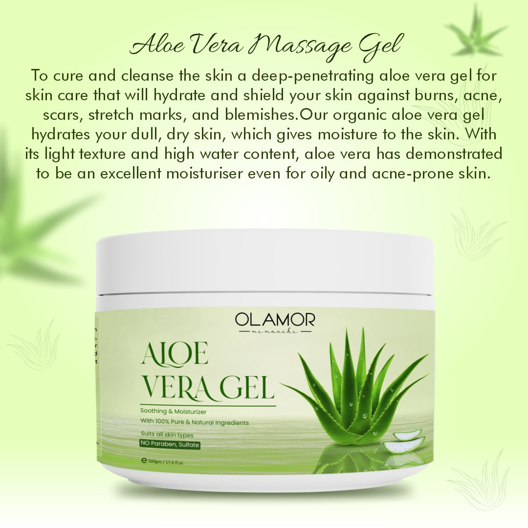 pure aloe vera gel for face - olamor cosmetic