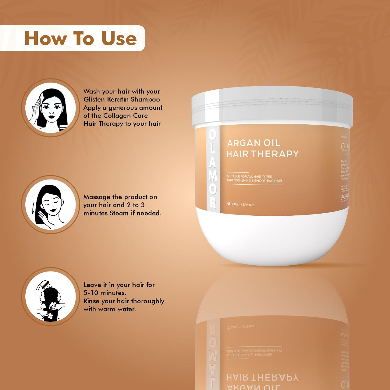 Premium Argan Oil Strengthening Therapy 500gm for Dry & Frizzy Hair Problems
