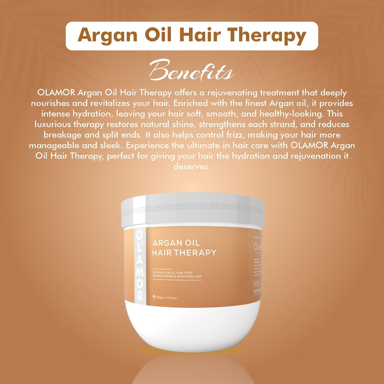 Premium Argan Oil Strengthening Therapy 500gm for Dry & Frizzy Hair Problems