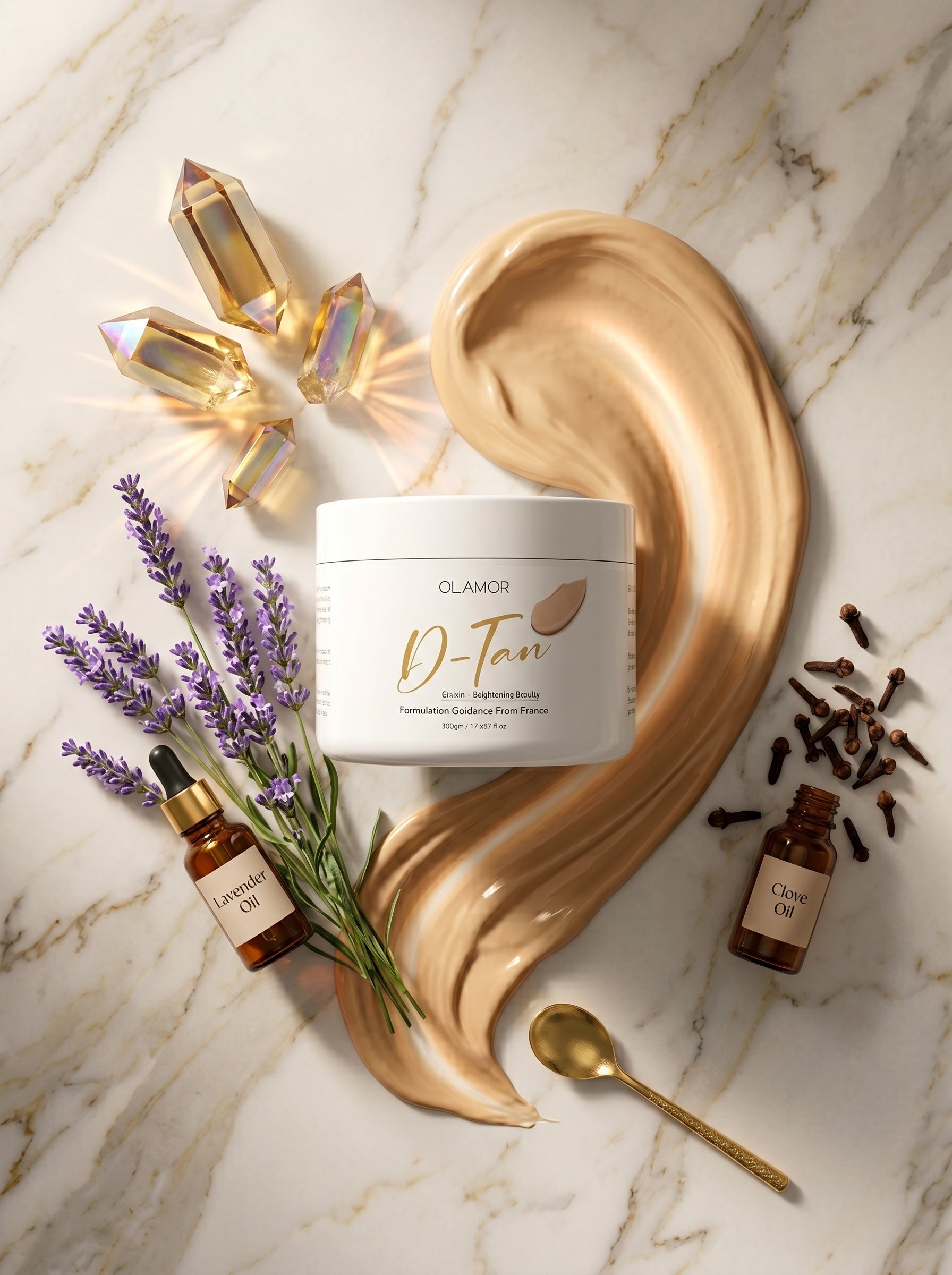 OLAMOR D-Tan Instant Brightening Treatment Cream | Removes Tan, Evens Skin Tone & Restores Natural Glow | Salon Professional 500g