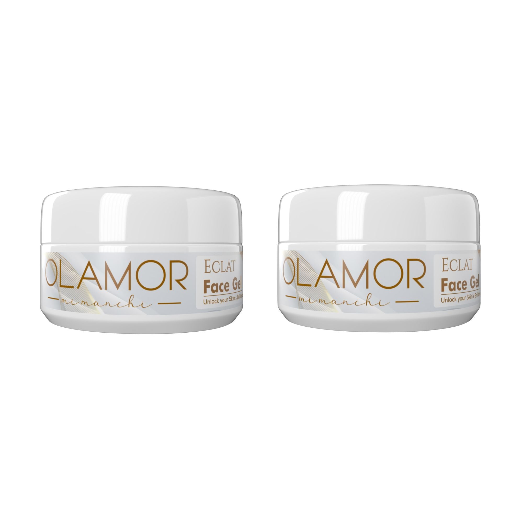 OLAMOR Éclat Refreshing Face Gel | Lightweight Daily Face Care pack of 2 per 100g