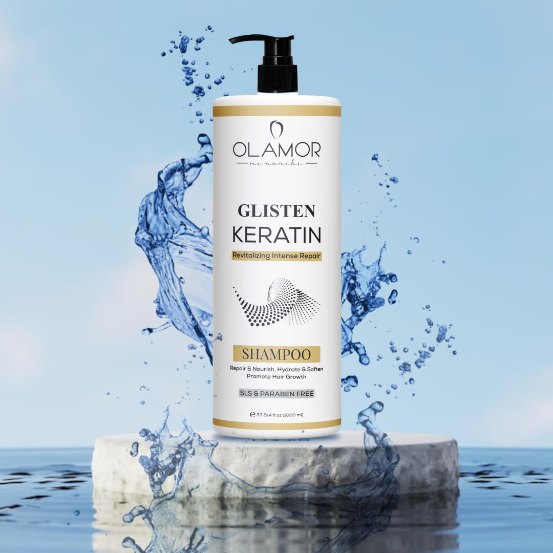 Premium Glisten Revitalizing Intense Hair Damage Repair Keratin Shampoo - 250ml &amp; 1L