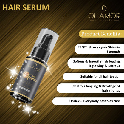 OLAMOR Vitamin-E Hair Serum with Macadamia Oil for Frizzy Hair &amp; Healthier Hair Growth - 100ml Benefits