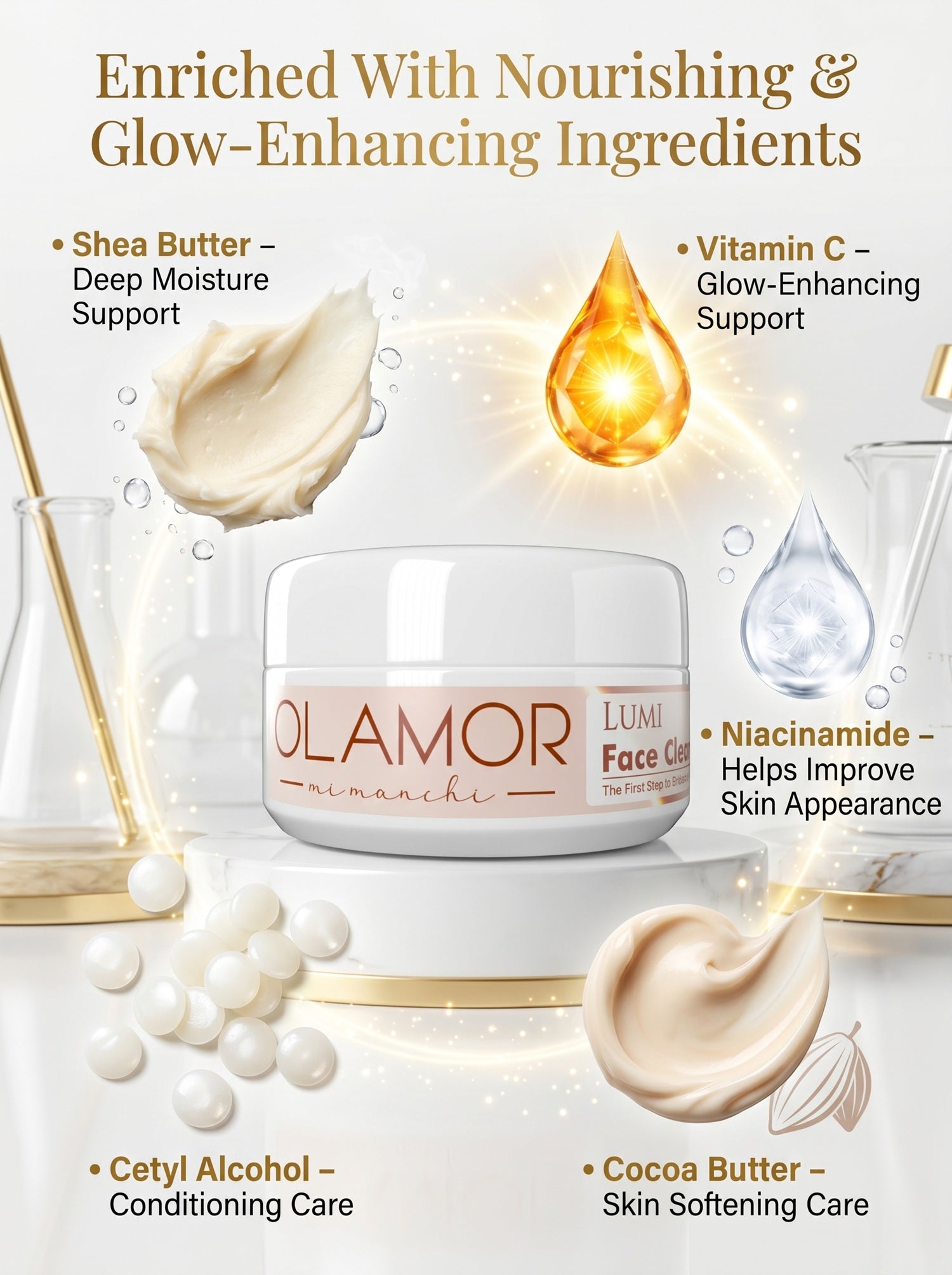 OLAMOR Lumi Face Cleanser 100g | for Skin Cleansing and Tan Removal