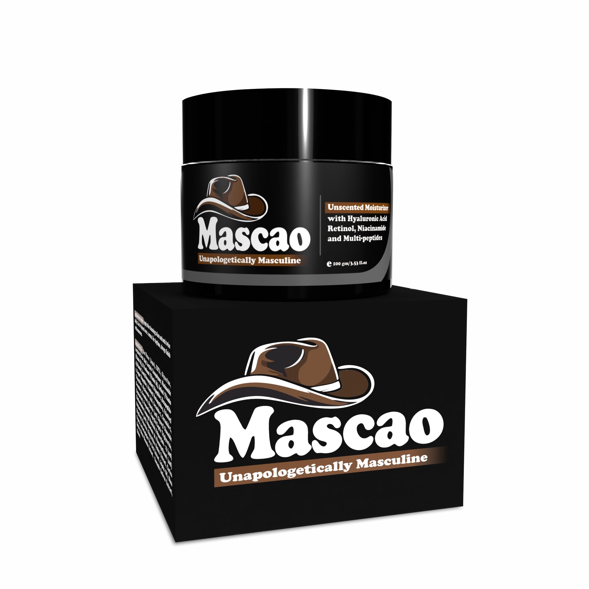Mascao Men’s Moisturizing Face Cream 2 x 100g | With Hyaluronic Acid, Retinol & Niacinamide | Anti-Aging, Hydration & Skin Repair | Fragrance-Free