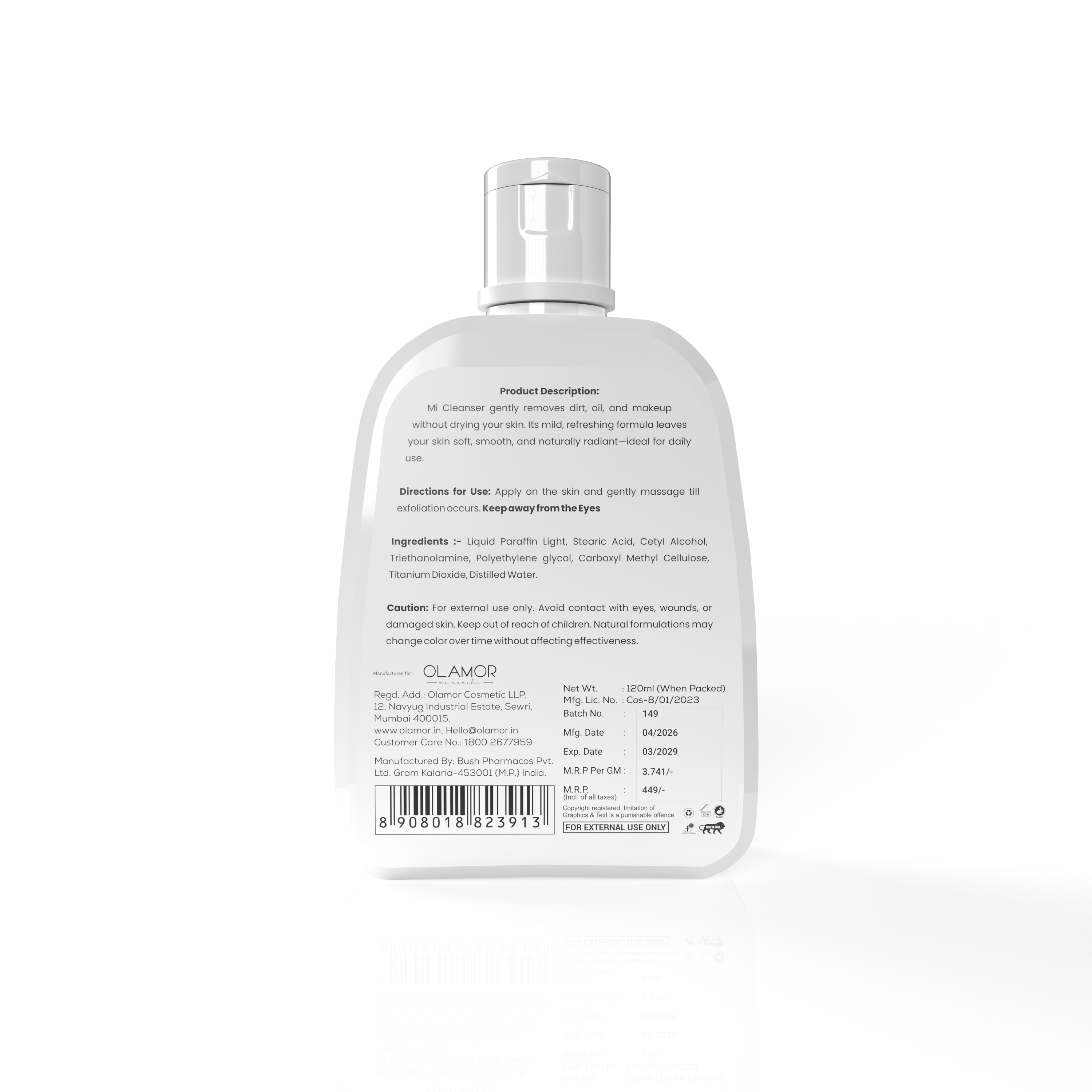 OLAMOR MI Cleanser Gel – Gentle Face Cleanser for Deep Pore Cleansing Gel 120ml