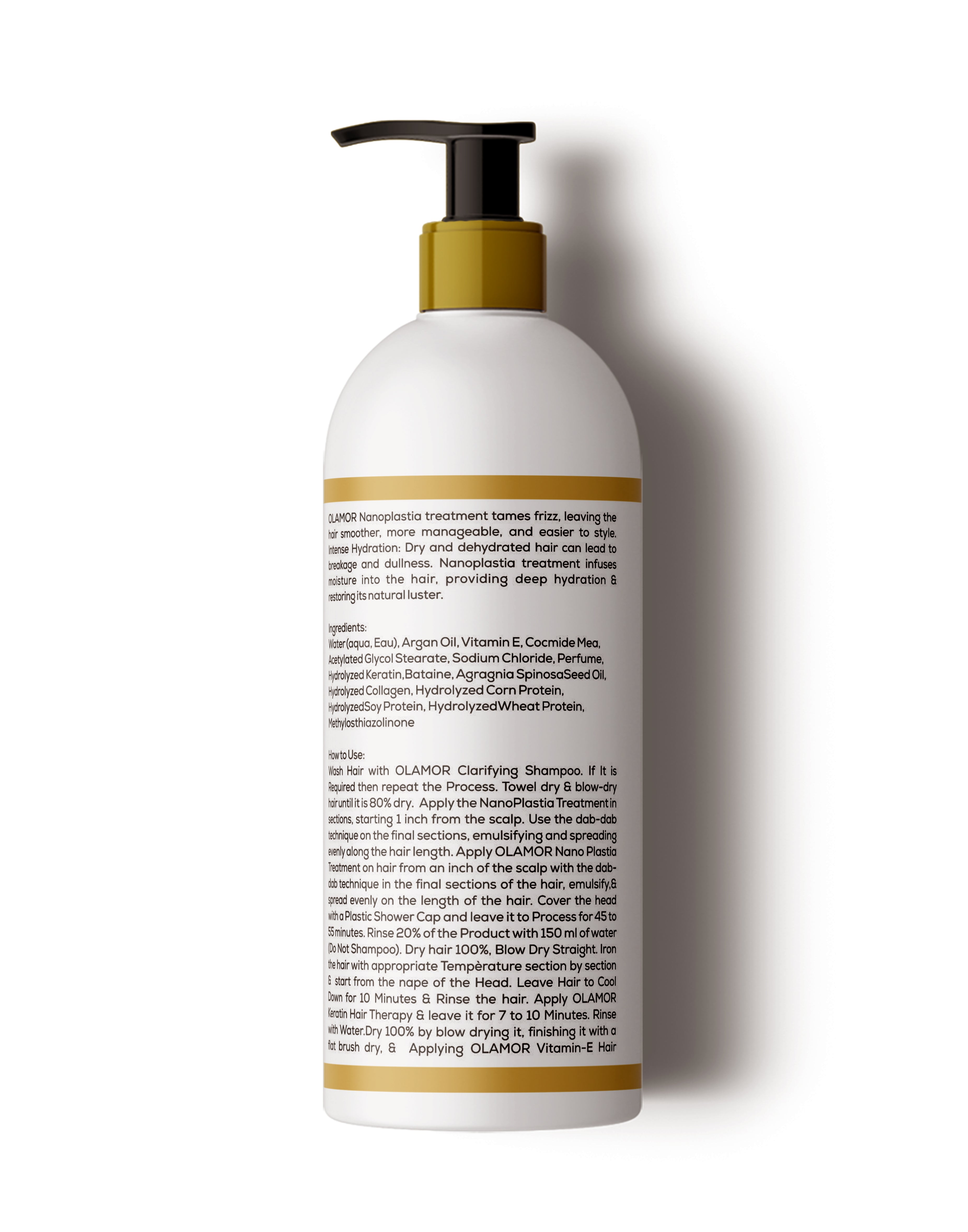 OLAMOR Nanoplastia Hair Treatment | Nano-Smoothing Technology for Frizz-Free, Smooth & Shiny Hair | Professional Hair Repair Solution 500ML