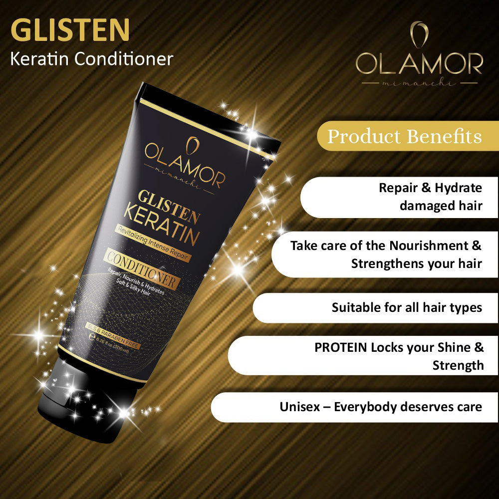 Premium Glisten Revitalizing Intense Hair Damage Repair Keratin Conditioner