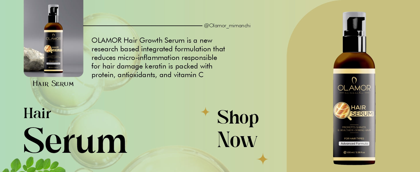 Olamor Vitamin E Premium Hair Growth & Thicker Healthier Hair Serum - 100ml main banner