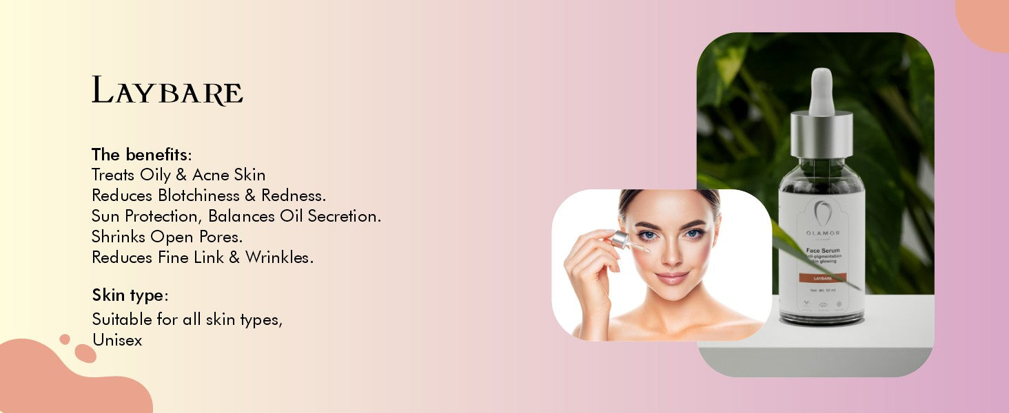 Olamor Laybare Niacinamide Face Serum A + Content Benefits