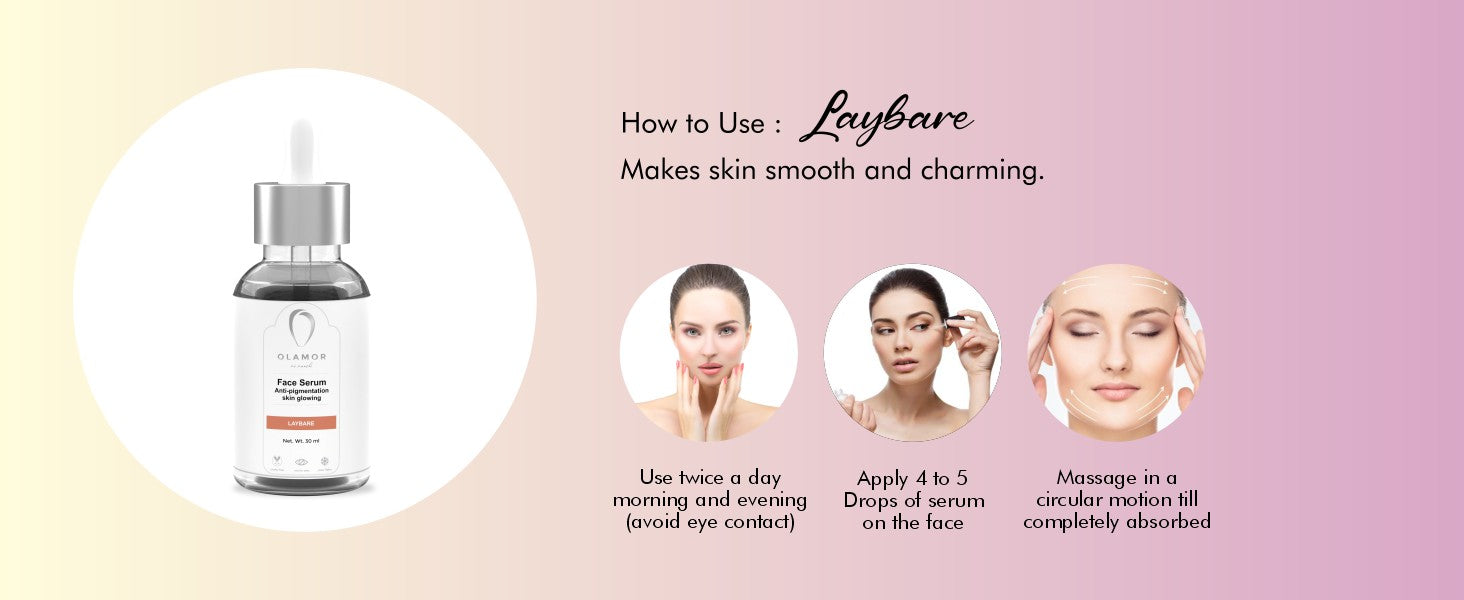 Olamor Laybare Niacinamide Face Serum A + Content How To Use