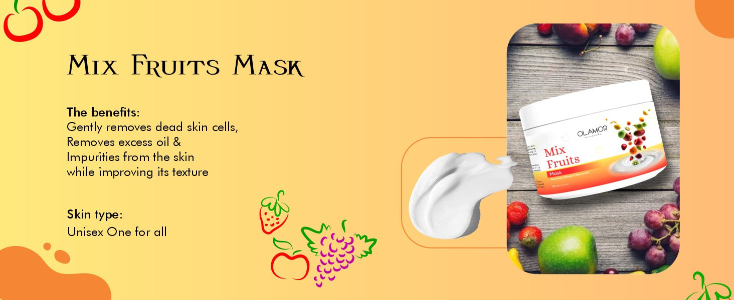 Olamor Mix Fruit Mask A+ Content Benefits