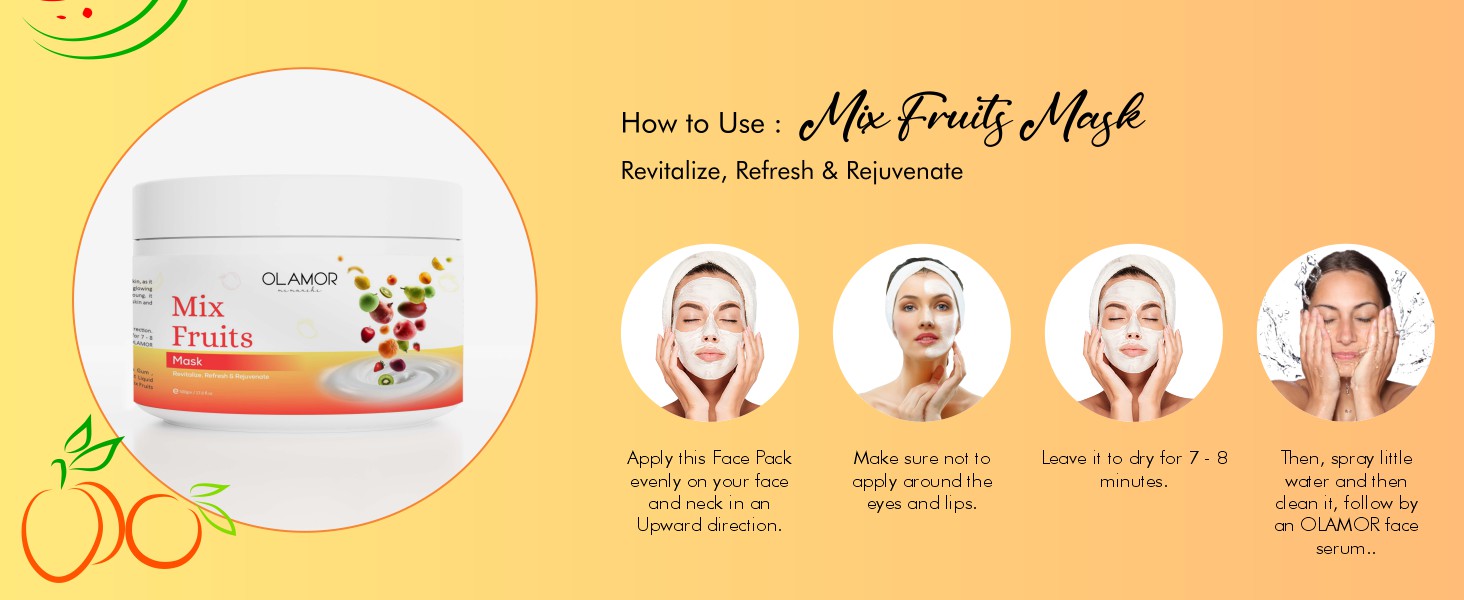 Olamor Mix Fruit Mask A+ Content How To Use