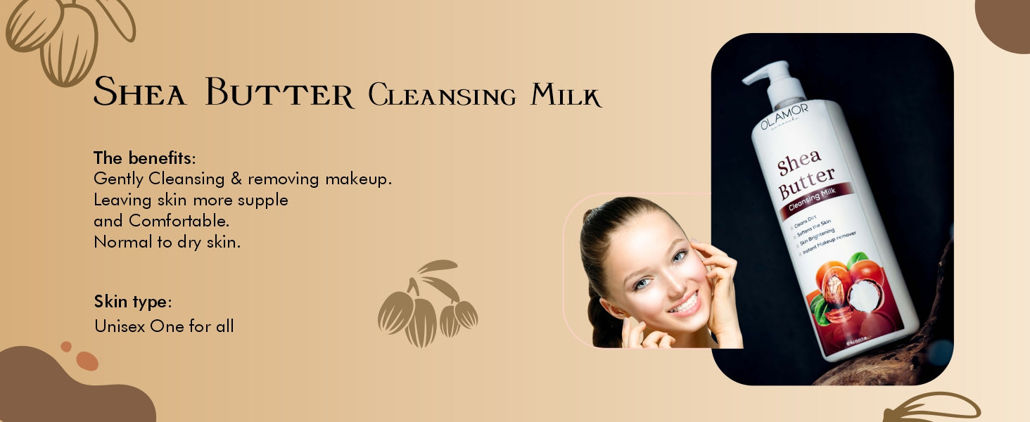 Olamor Shea Butter Cleansing Milk A+ Content Benefits
