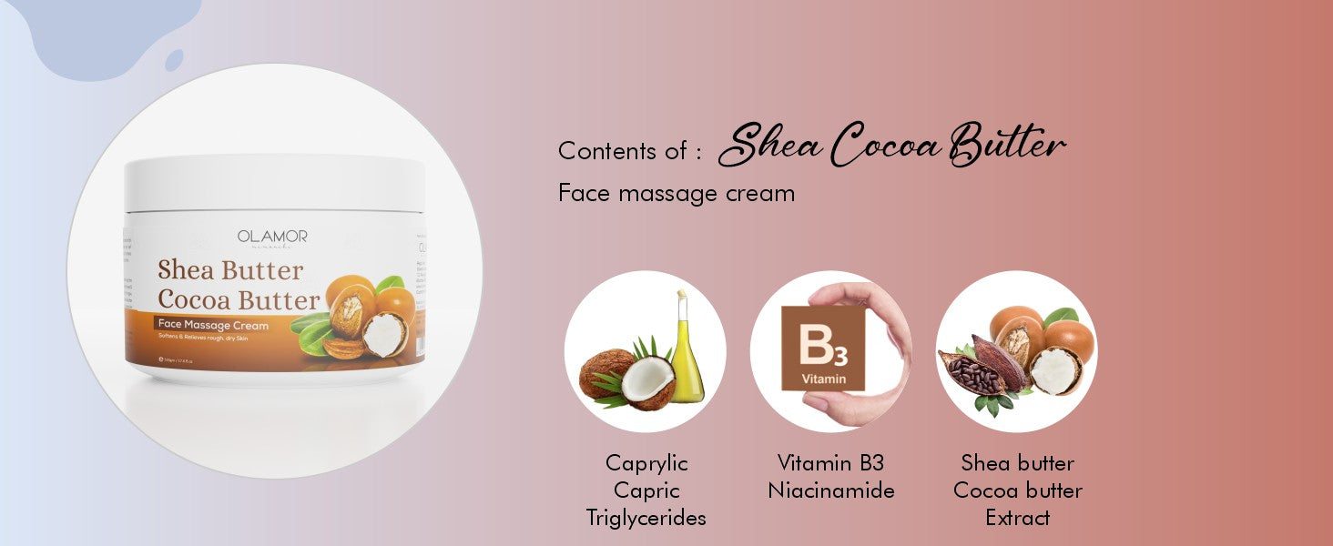 Olamor Shea Butter Face Massage Cream  A+ Content Ingredients