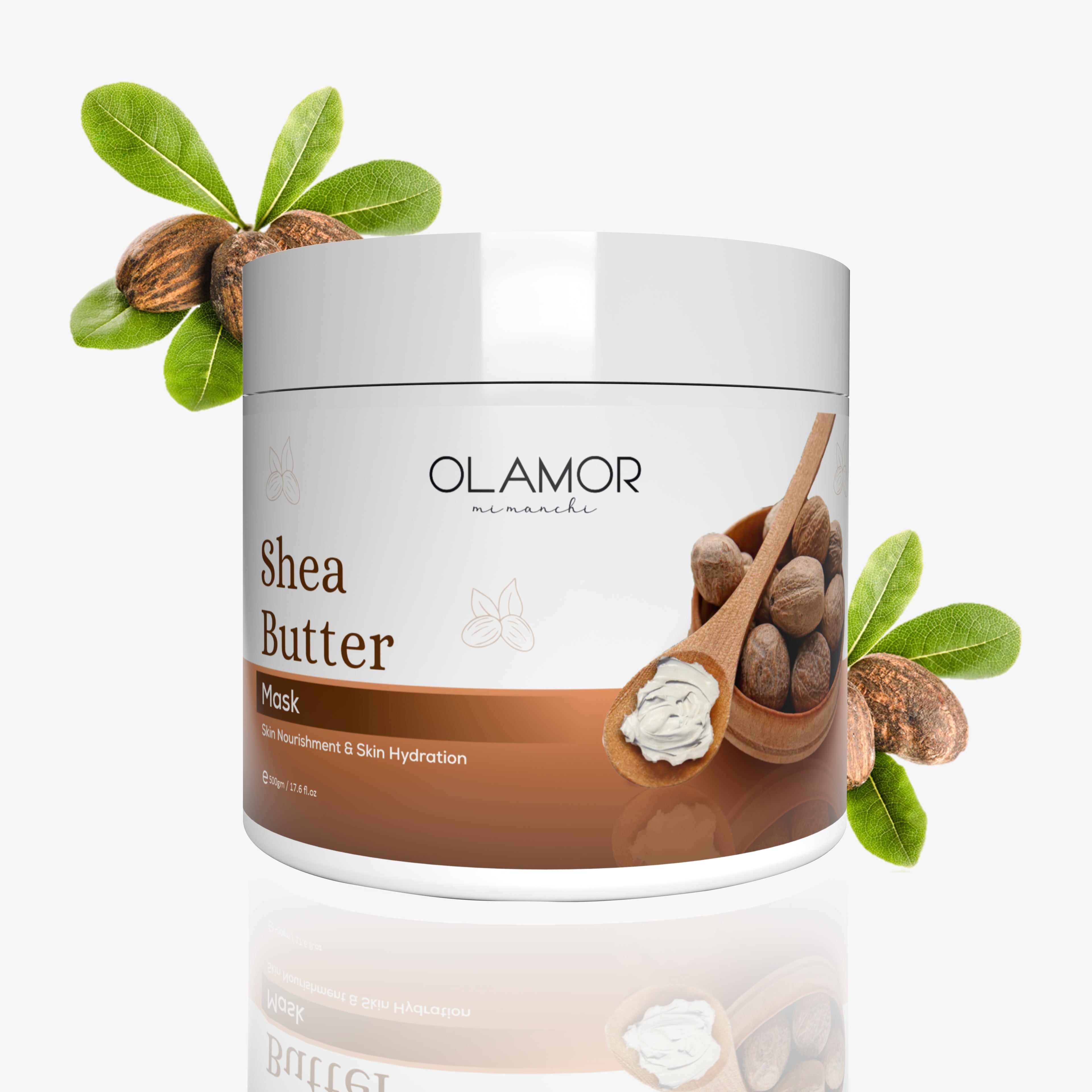 OLAMOR Shea Butter Face Mask for Skin Nourishment and Hydration, 200g