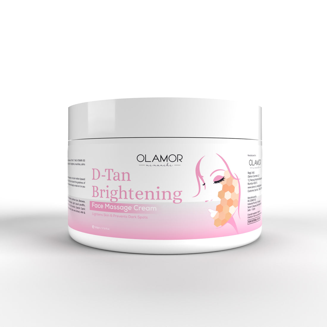 D-Tan Brightening Face Massage Cream - 500gm