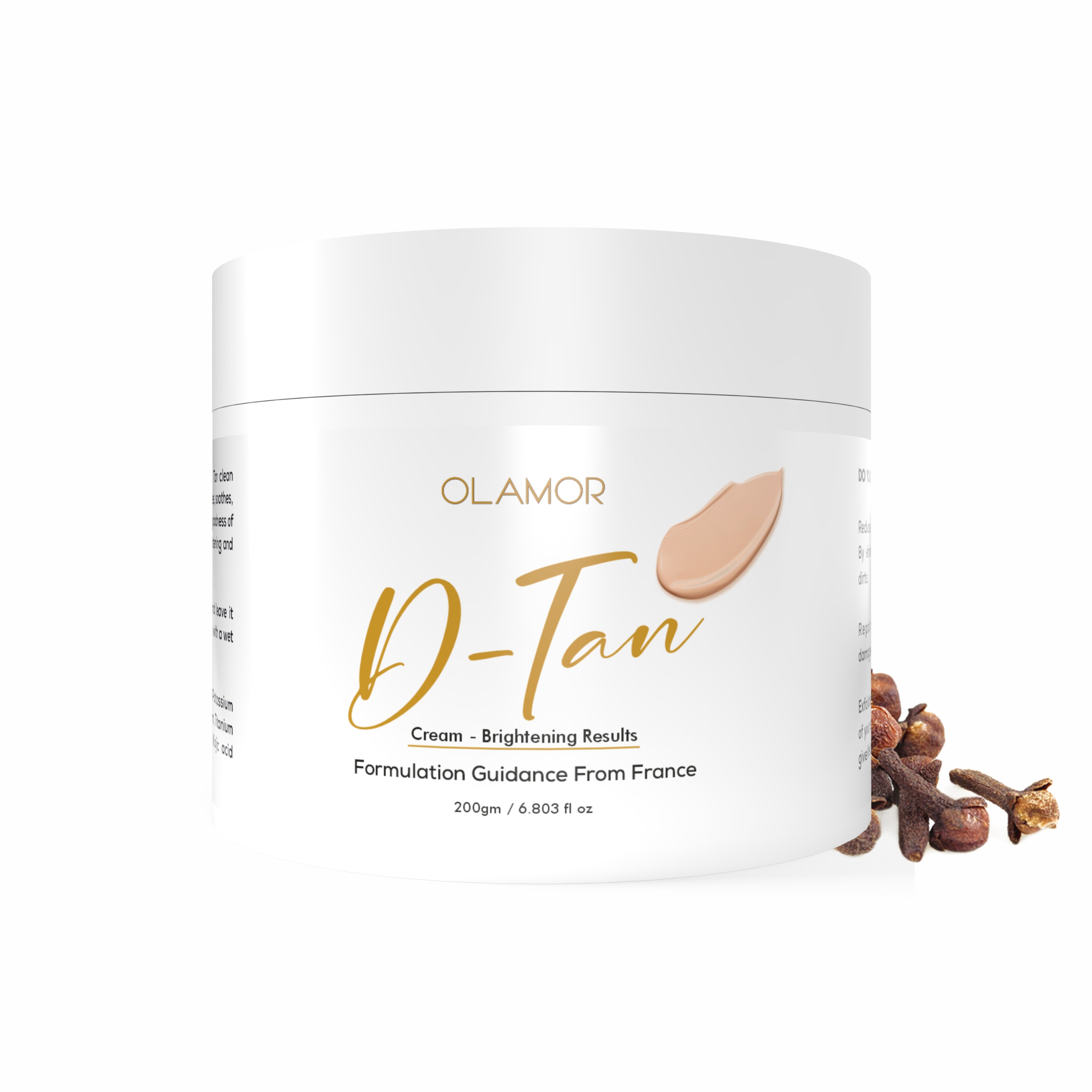OLAMOR D-Tan Instant Brightening Face Cream 500GM | A smooth-texture face cream