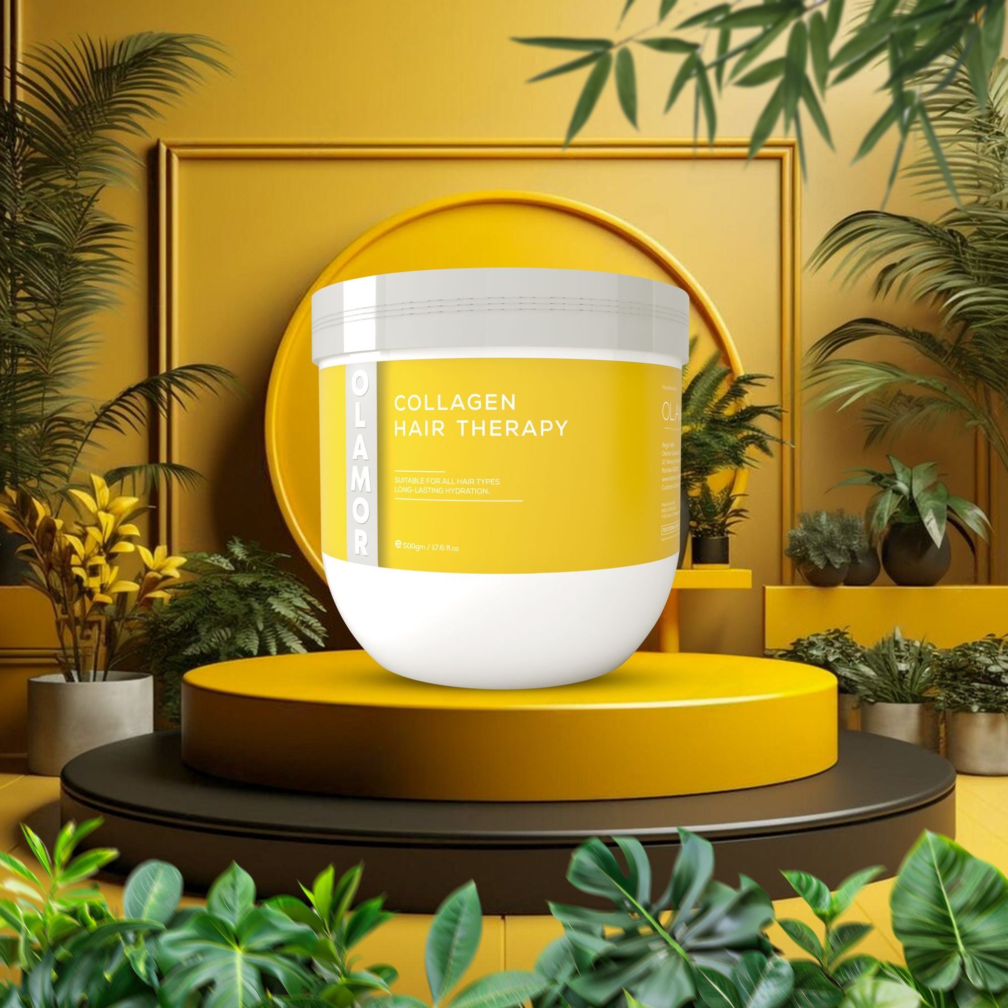 OLAMOR Collagen Hair Spa Therapy 500gm - Best Hair Spa for Dry & Damaged Hair