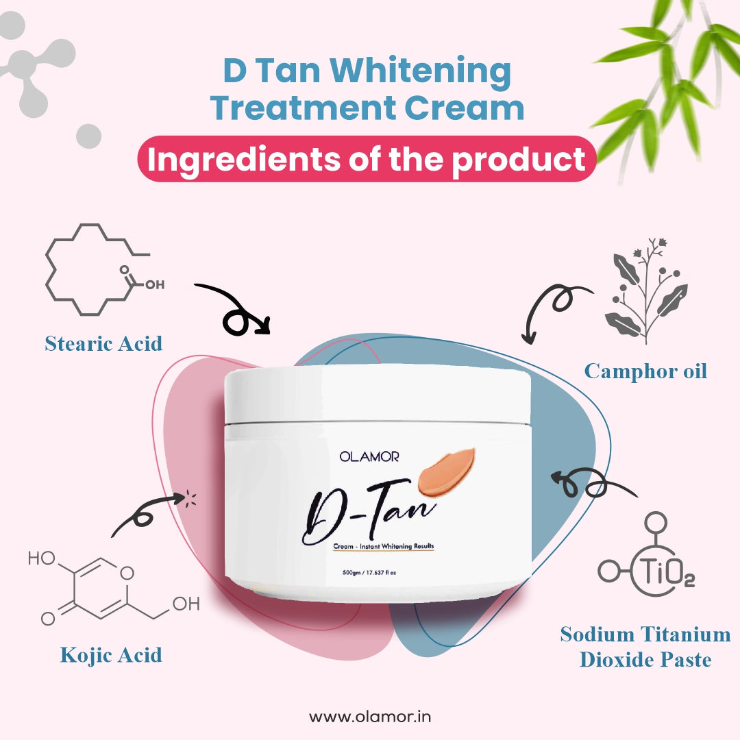 D Tan Face Cream for Tan Removal  Men &amp; Women - 500gm ingredients