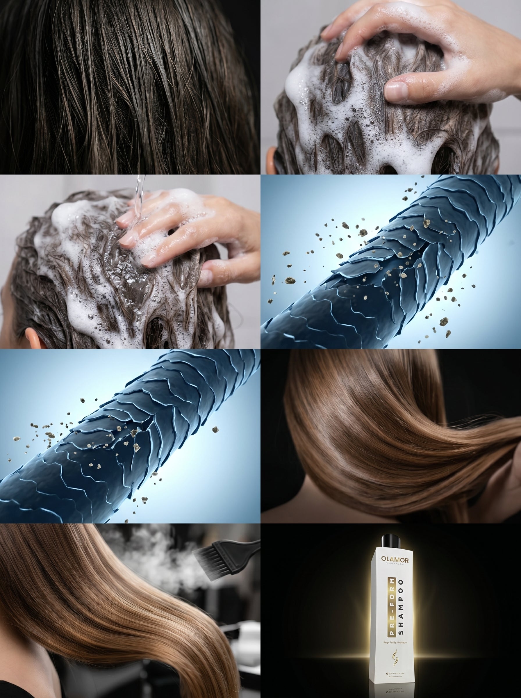 OLAMOR Pre-Form Shampoo – Pre-Treatment Hair Cleanser for Smoothening & Repair 300ml