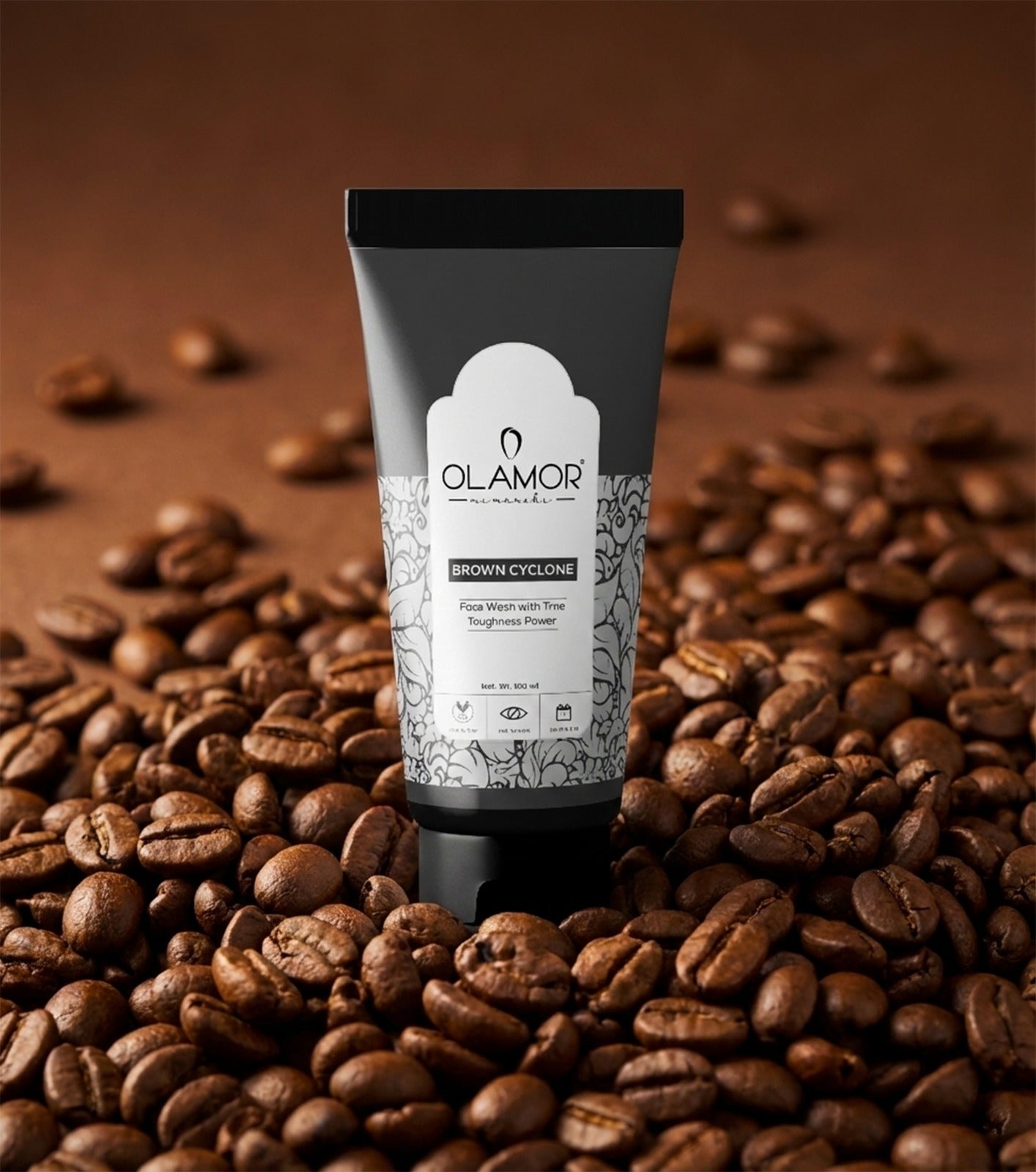 Brown Cyclone Coffee Face Wash