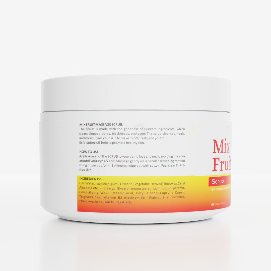 OLAMOR Mix-Fruits Face Massage Scrub Back