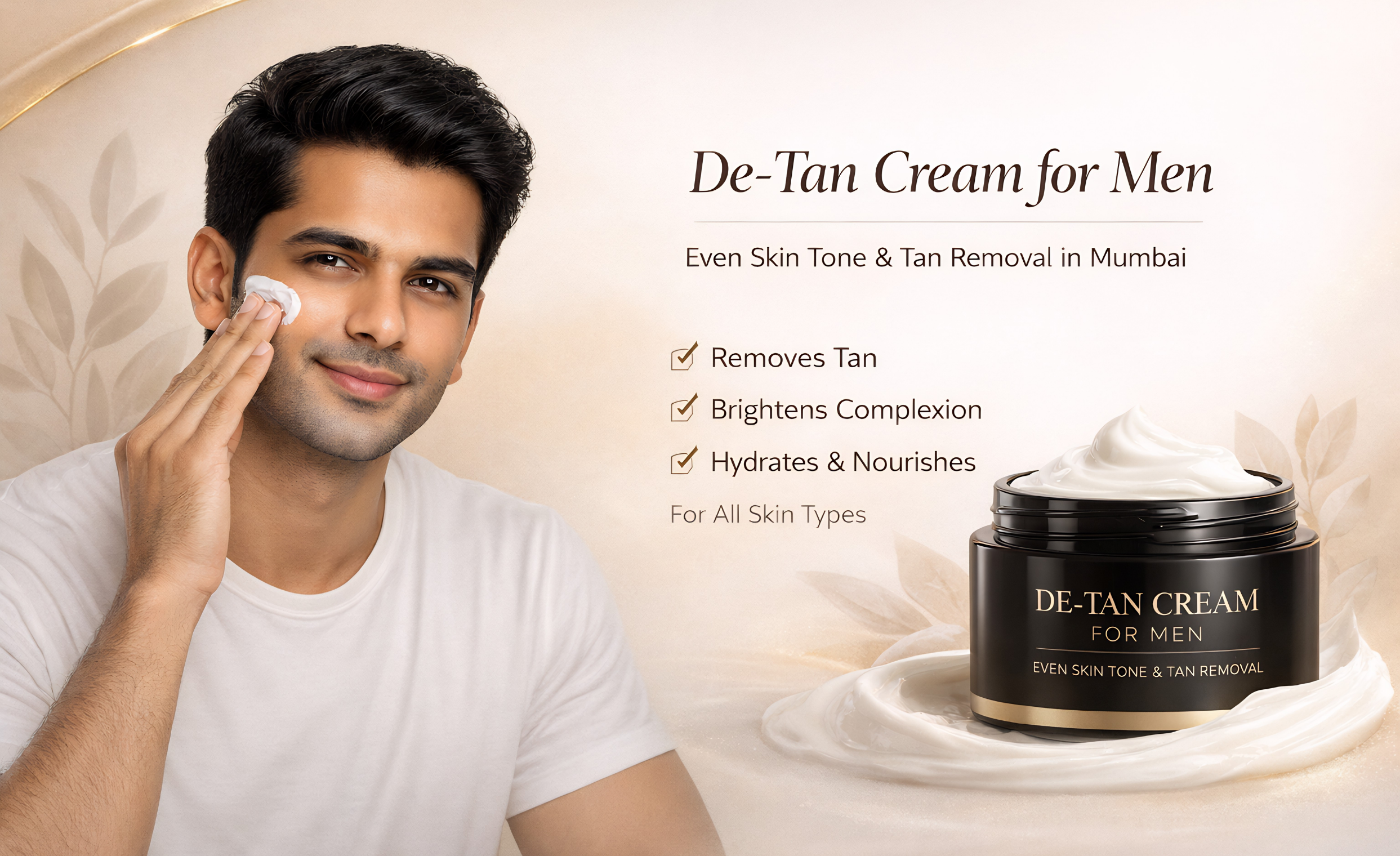 De-Tan Cream for Men - Even Skin Tone & Tan Removal in Mumbai – OLAMOR
