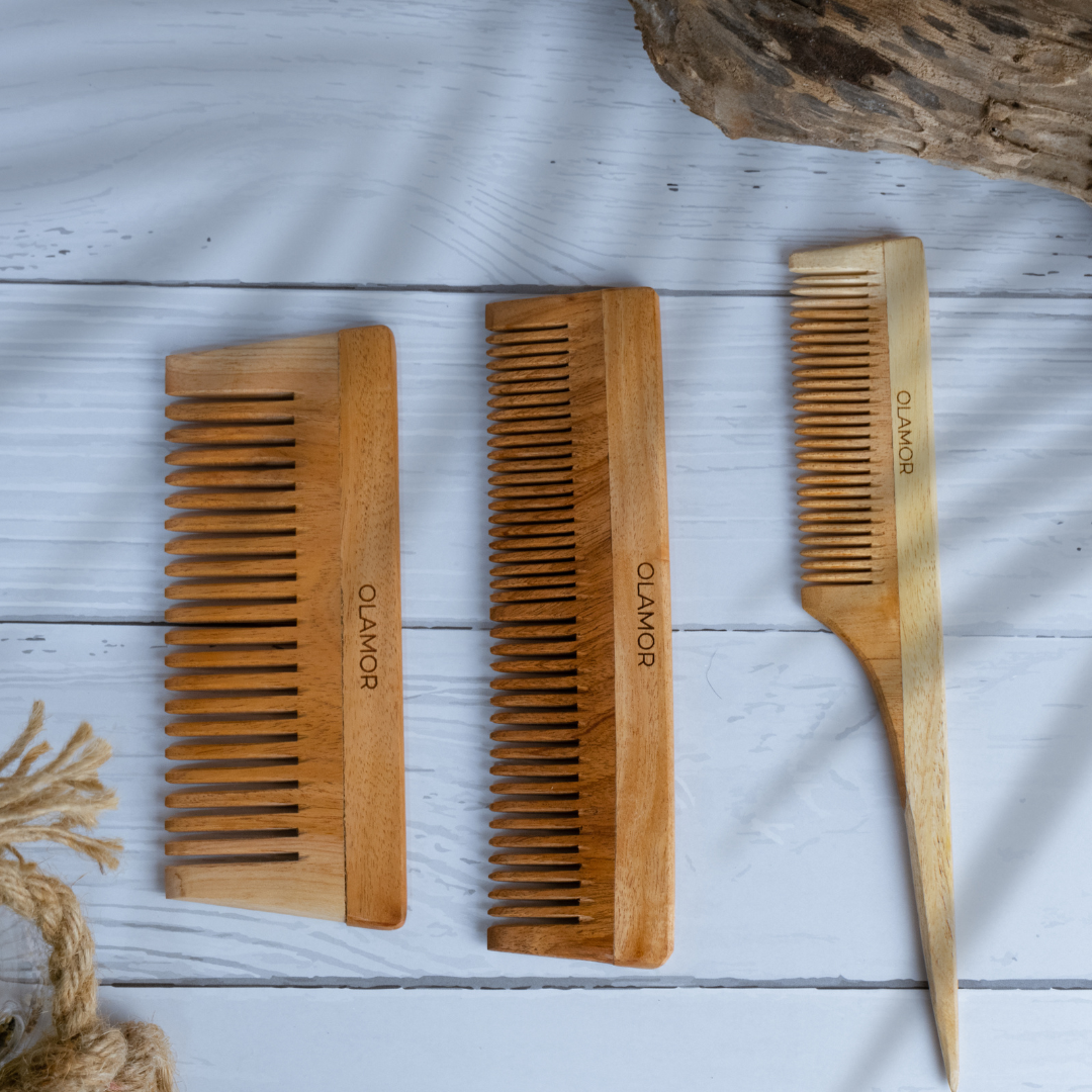 Wooden Hair Comb with Natural Neemwood