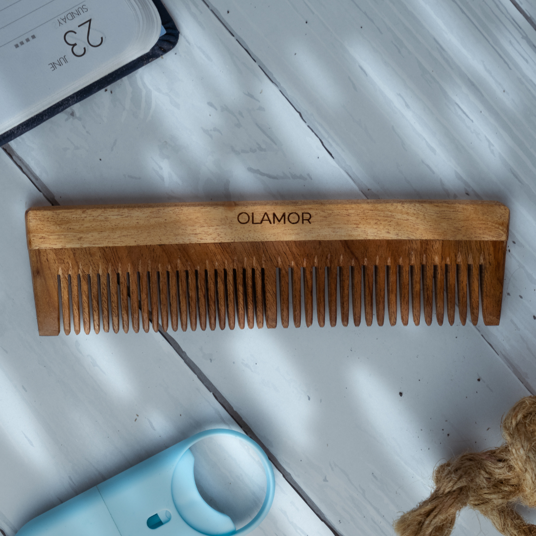Wooden Hair Comb with Natural Neemwood