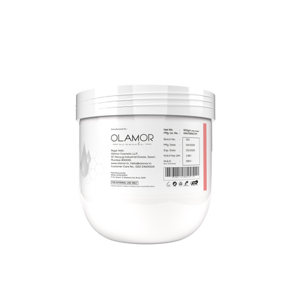 OLAMOR Ceramide Silk Infusion Hair Spa Ideal for color- Treated &amp; Chemically Treated Hair 500GM