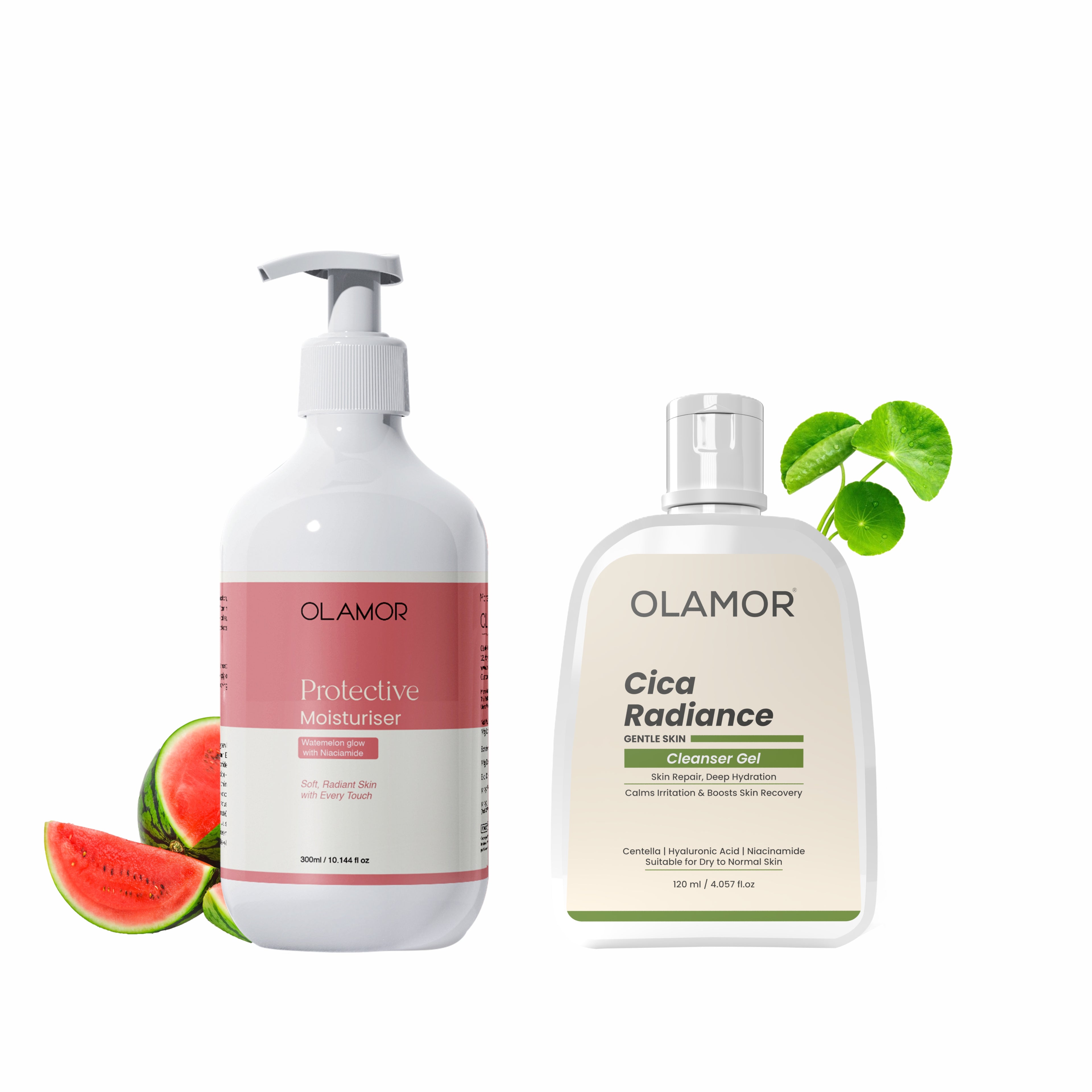 OLAMOR Vitamin-E Hair Serum 100ml &amp; Advanced Sunscreen SPF 50+ 500g Combo | Frizz Control, Hair Nourishment &amp; Broad-Spectrum Sun Protection for Healthy Hair and Radiant Skin
