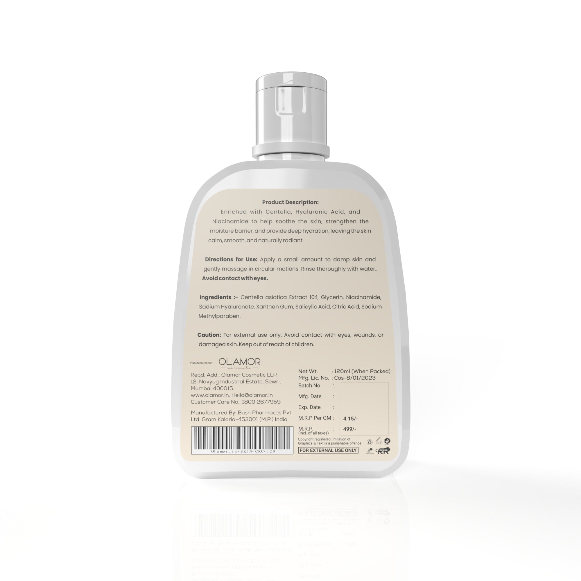 OLAMOR Pink Oval Moisturizer 60ml | Nourishing Face Moisturizer for Soft, Glowing Skin short description
