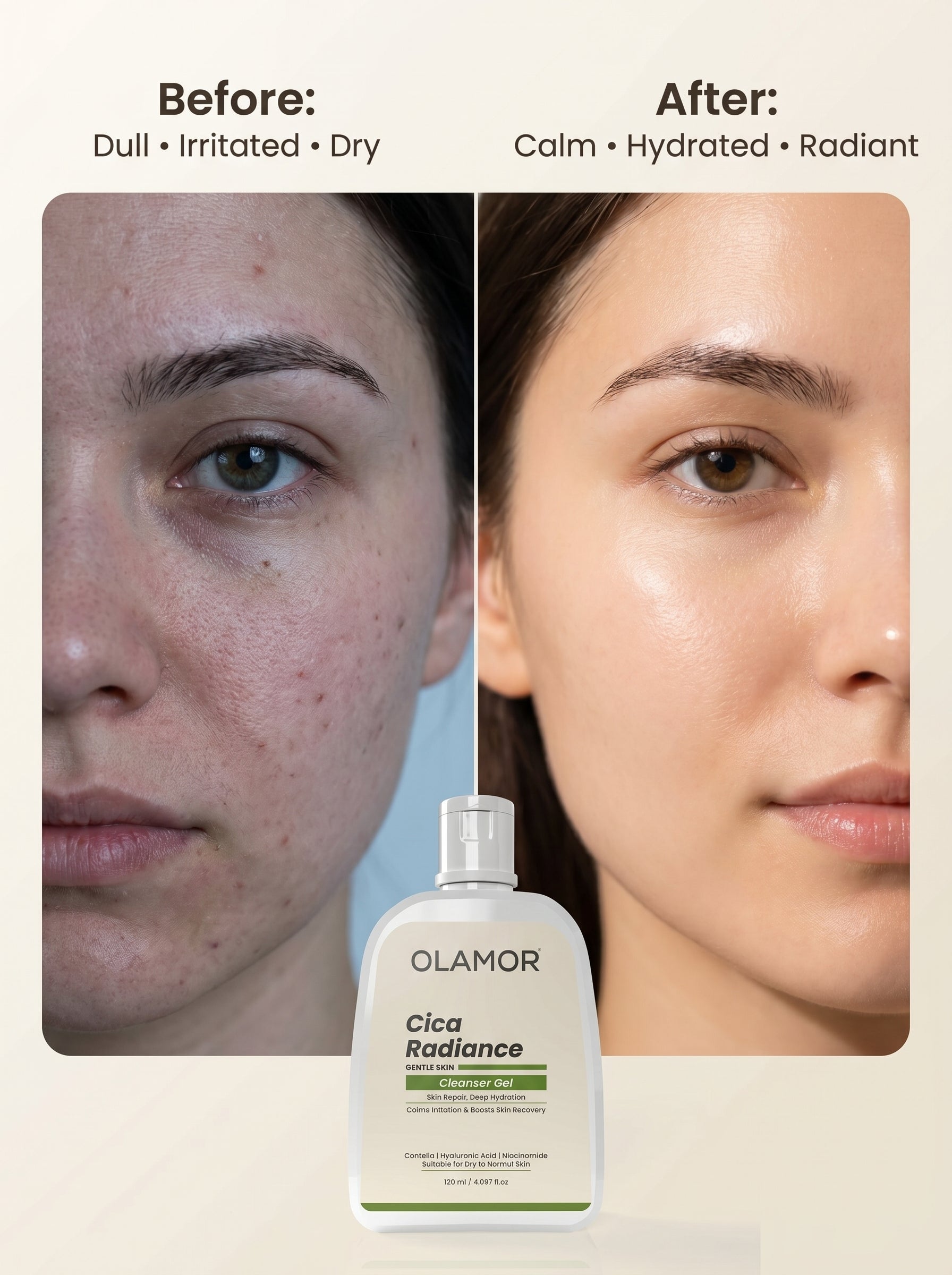 OLAMOR Pink Oval Moisturizer 60ml | Nourishing Face Moisturizer for Soft, Glowing Skin short description