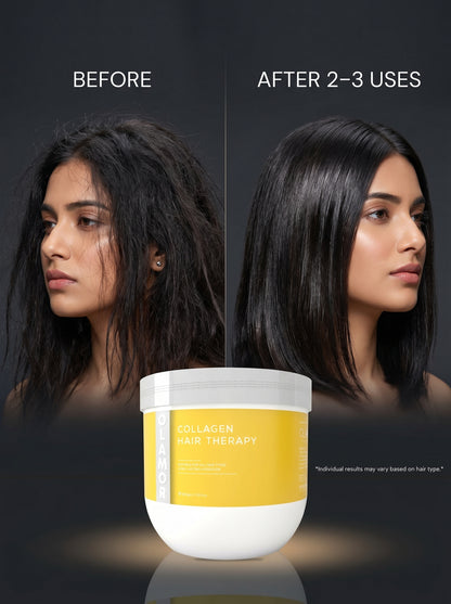 OLAMOR Eliminar Anti-Dandruff Shampoo 300ml &amp; Collagen Strengthening Hair Therapy 500gm Combo | Flake Control, Deep Cleansing &amp; Hair Strengthening for Healthy, Nourished Hair
