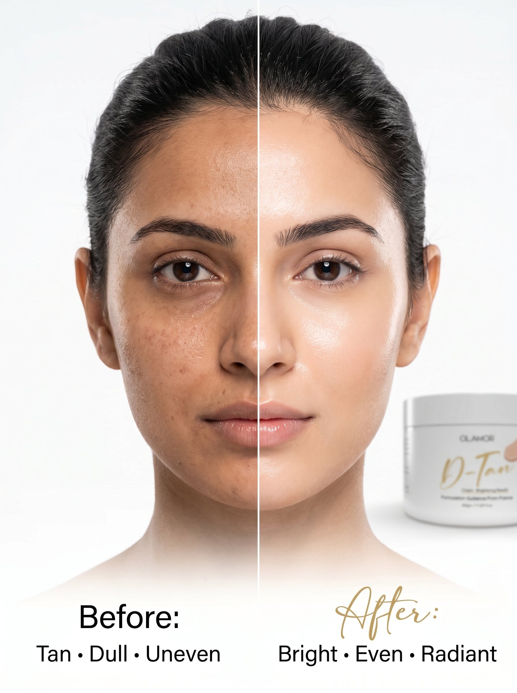 OLAMOR D-Tan Instant Brightening Face Cream 500GM | A smooth-texture face cream