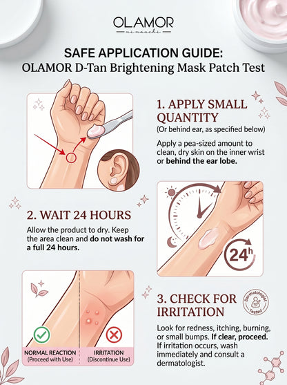 OLAMOR D-Tan Brightening Face Mask – Deep Cleansing &amp; Tan Removal Glow Pack Face Mask 200gm
