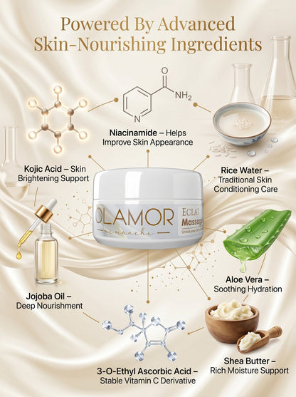OLAMOR Éclat Deep Nourishment Support Cream 100g – Soft &amp; Hydrated Skin