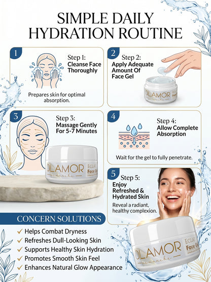 OLAMOR Éclat Refreshing Face Gel 120g | Smooth &amp; Healthy-Looking Skin