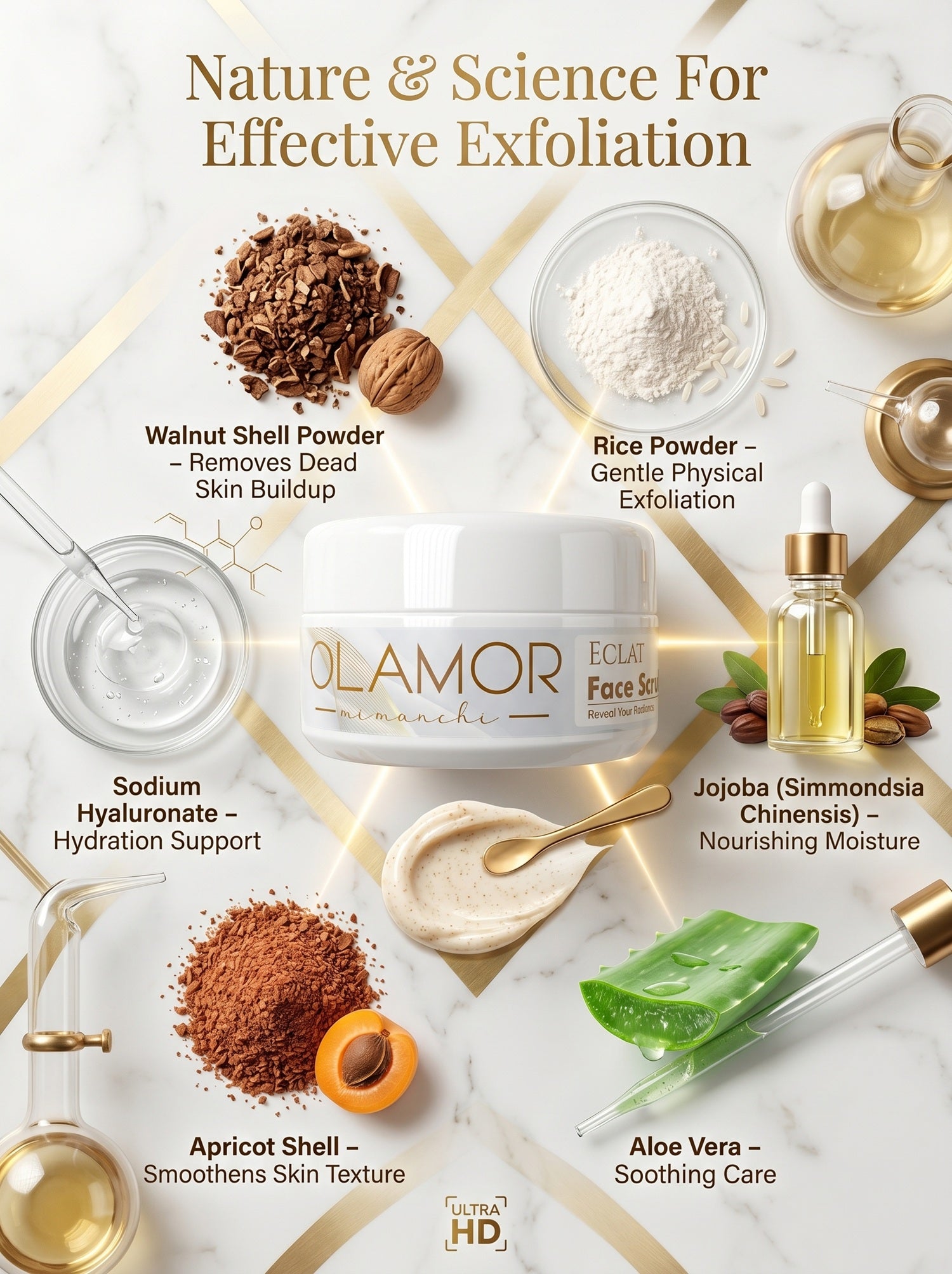 OLAMOR Éclat Gentle Face Scrub 100g | Exfoliate &amp; Refresh Your Skin