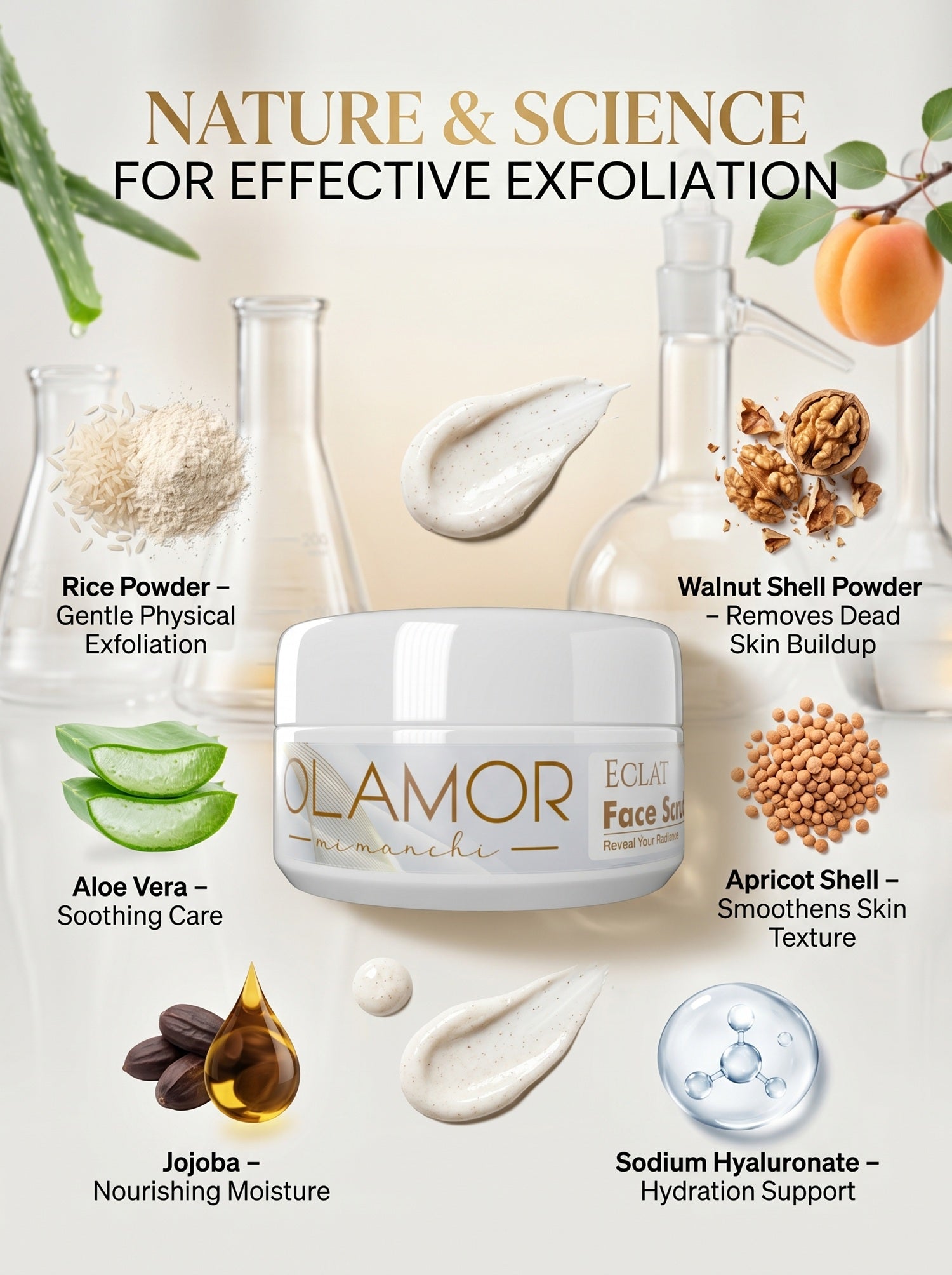 OLAMOR Éclat Gentle Face Scrub 100g | Exfoliate &amp; Refresh Your Skin