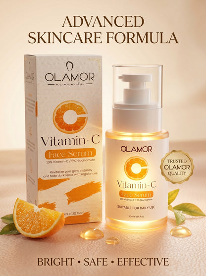 OLAMOR Face Gel 120g + Vitamin C Face Serum 30ml | Hydrating &amp; Radiance Skincare Duo
