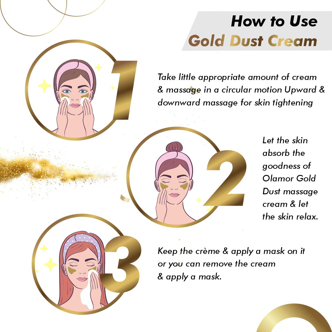 Gold Dust face massage cream for oily skin - Olamor Cosmetic