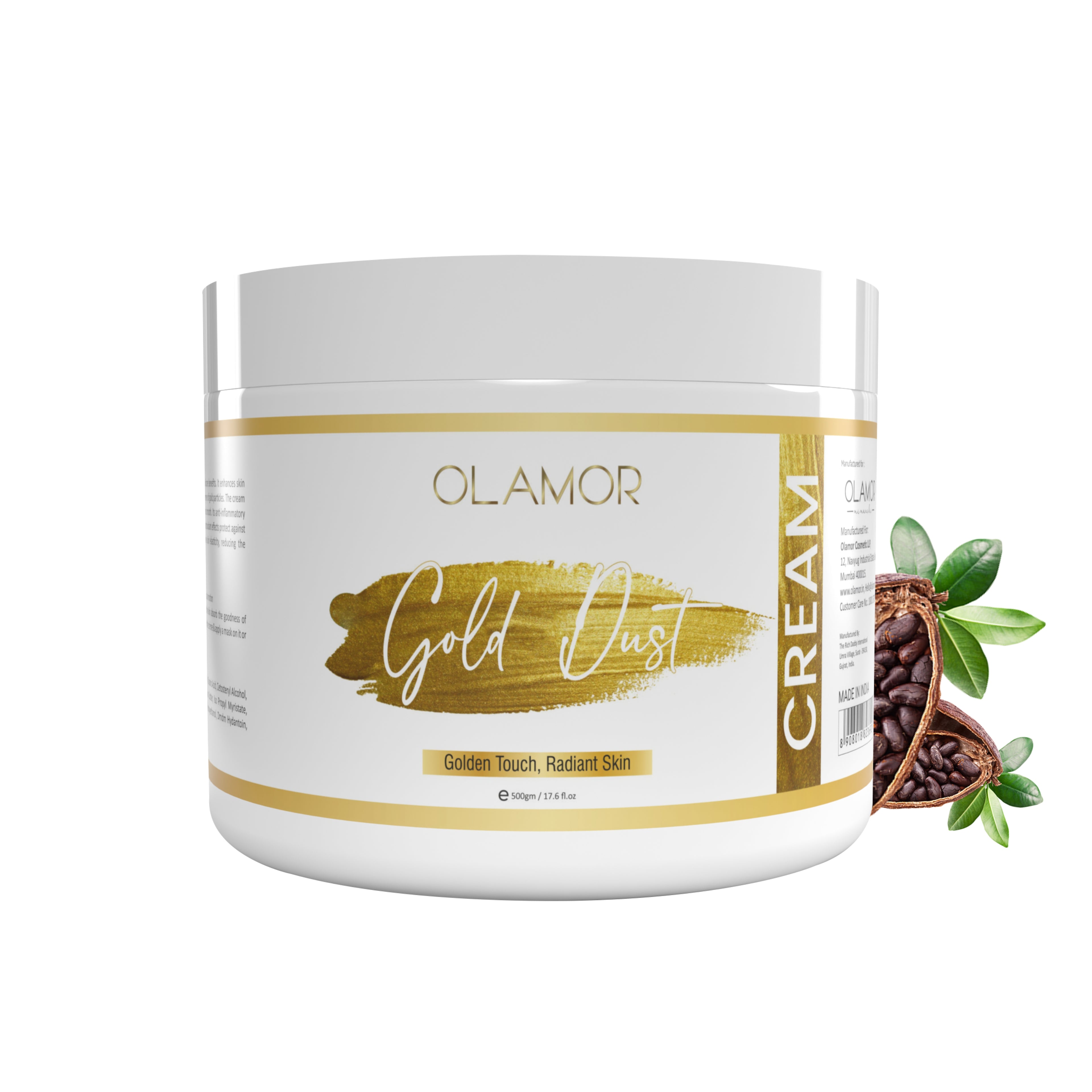 OLAMOR Gold Dust Face Massage Cream – Skin Brightening &amp; Nourishing Cream 500gm