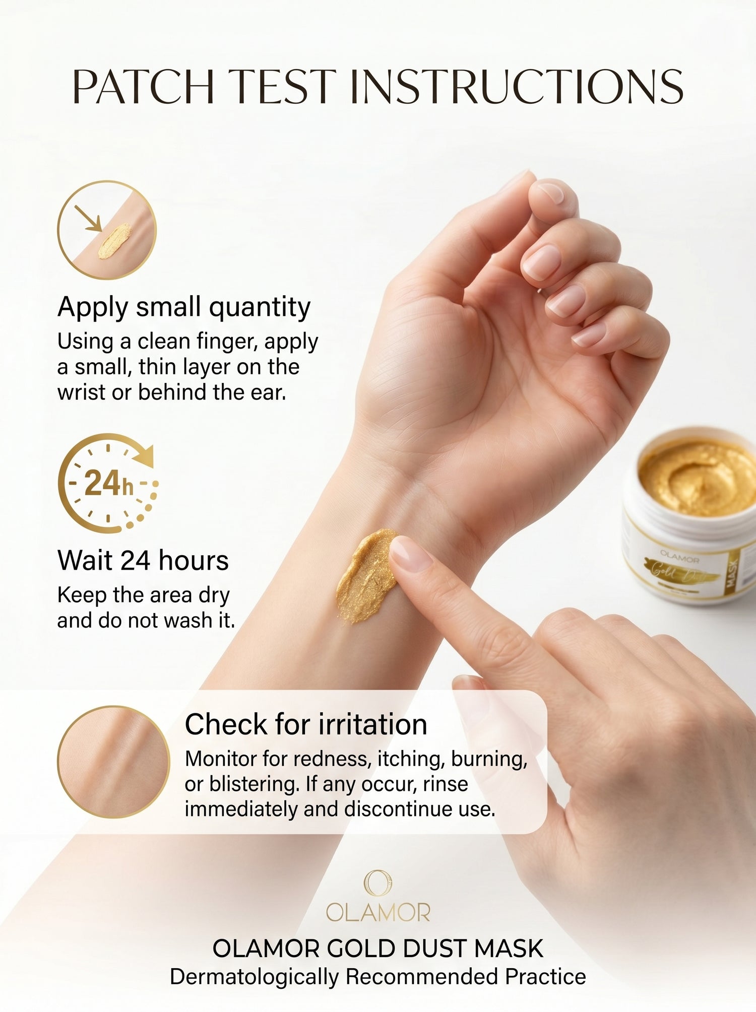 OLAMOR Gold Dust Face Mask – Deep Cleansing &amp; Skin Brightening Glow Pack Face Mask 500gm