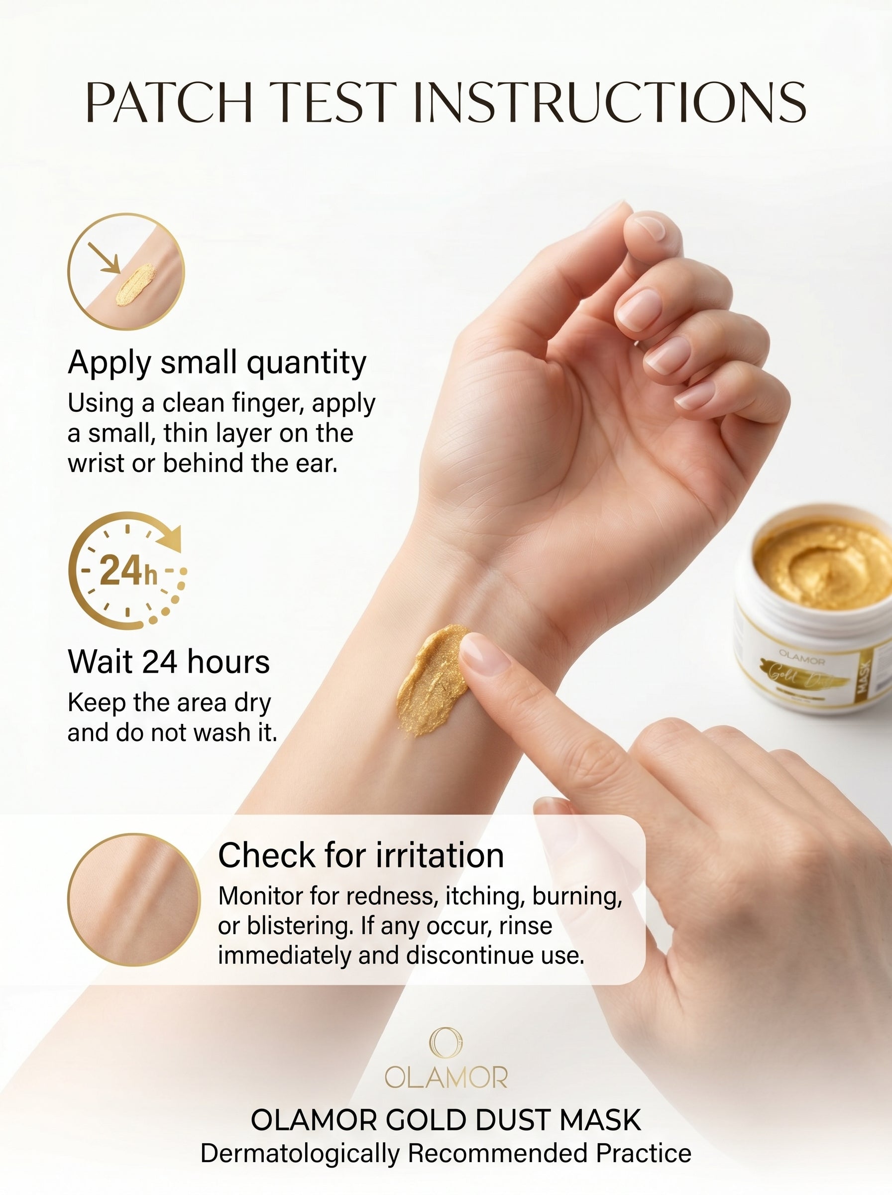 OLAMOR Gold Dust Face Mask – Deep Cleansing &amp; Skin Brightening Glow Pack Face Mask 500gm