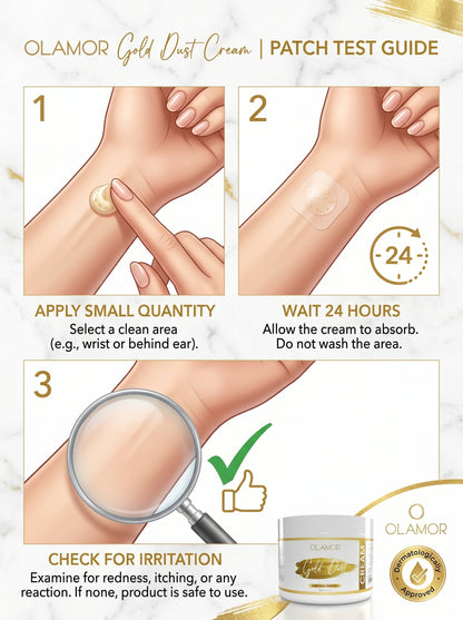 OLAMOR Gold Dust Face Massage Cream – Skin Brightening &amp; Nourishing Cream 500gm