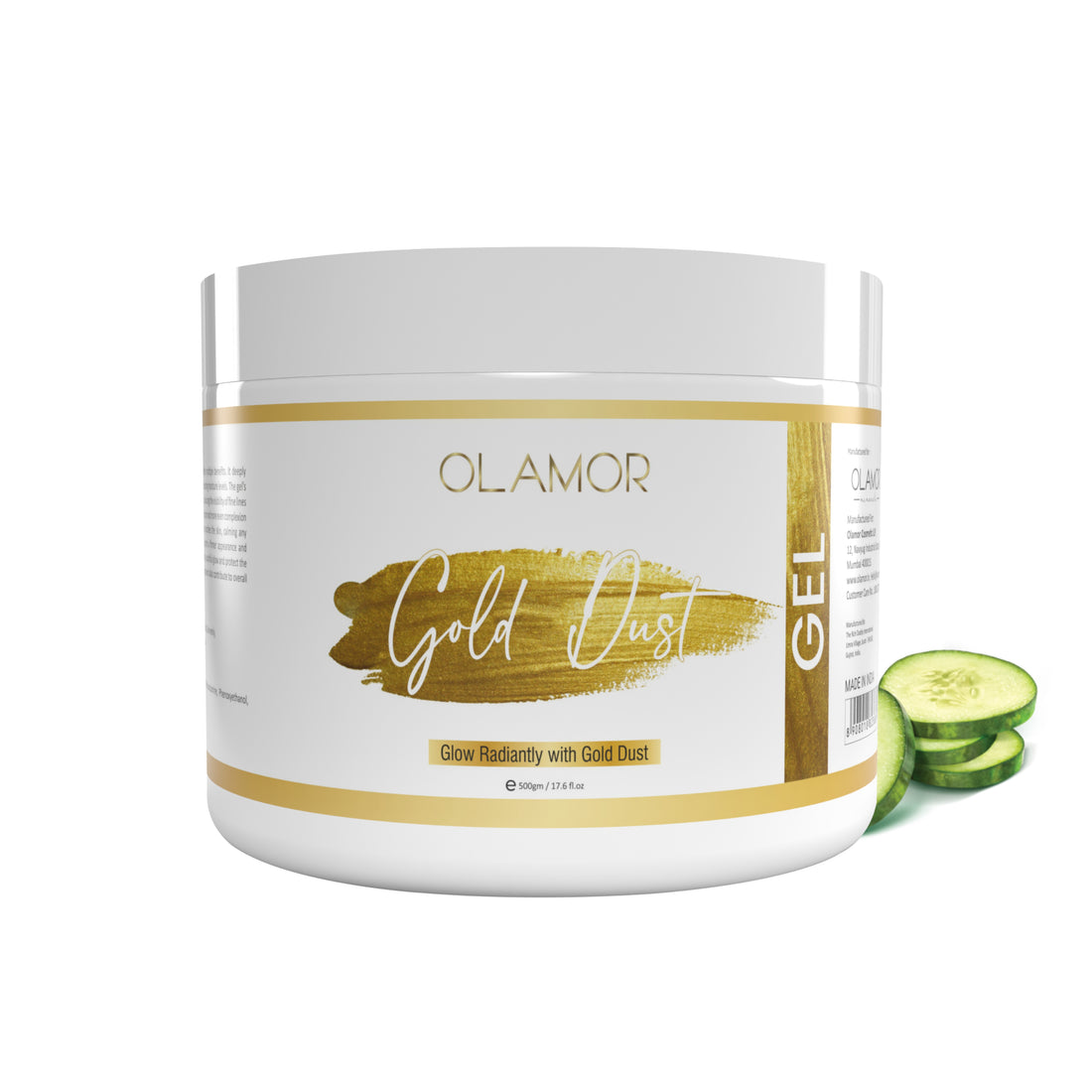 OLAMOR Gold Dust Face Gel – Lightweight Hydration &amp; Glow Boosting Skin Gel 500gm